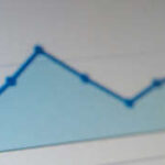 A blue graph against a white background