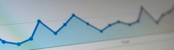 A blue graph against a white background