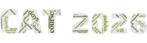 CATwordcloud2026 Muted green image spelling out 'CAT 2026'